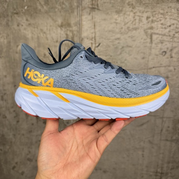 Hoka One One Shoes - Size 7D - Hoka One One HOKA Clifton 8 Wide Goblin Blue Mountain Spring